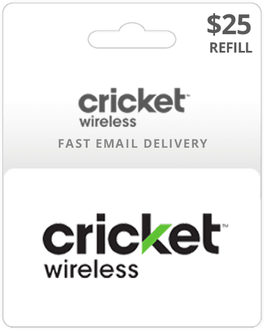 $25 Cricket Wireless Prepaid Gift Card