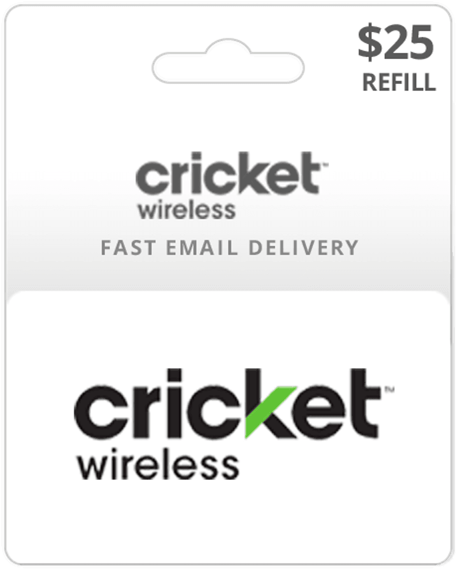 $25 Cricket Wireless Prepaid Gift Card