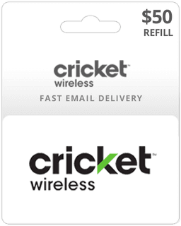$50 Cricket Wireless Prepaid Gift Card