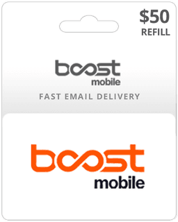 $50 Boost Mobile Prepaid Gift Card
