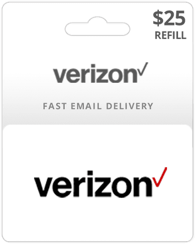 $25 Verizon Prepaid Gift Card